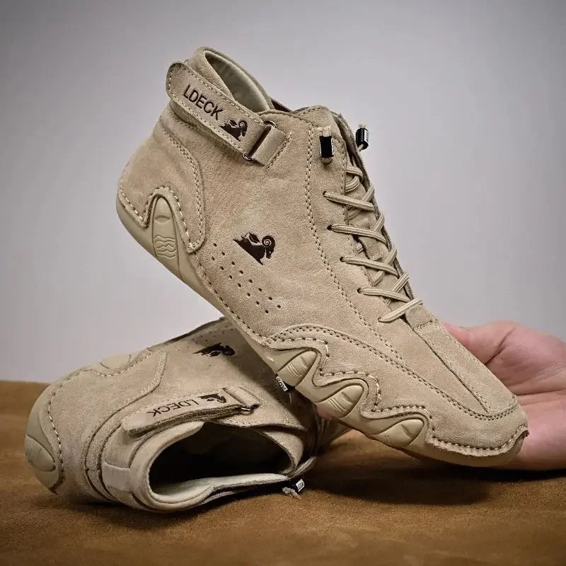 Fashion Men Shoes Brand Men's Boots Breathable Leather Men Ankle Boots Handmade Motorcycle Boots Outdoor Men's Sneakers