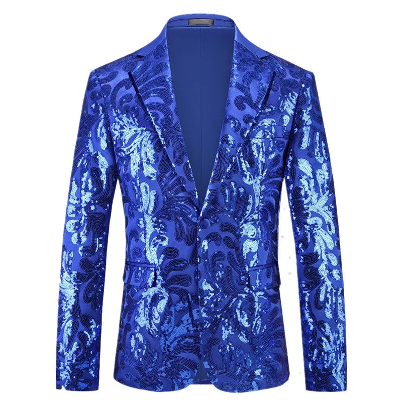 Men's Red Single-Button V-Neck Suit Jacket, Asian Sizing Long Sleeve Coat, Wedding Party Wear Blazers. 2026 New