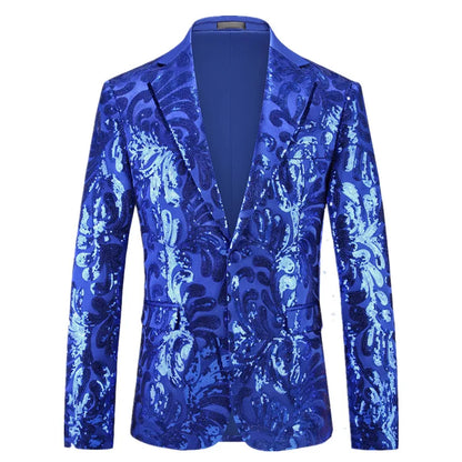 Men's Red Single-Button V-Neck Suit Jacket, Asian Sizing Long Sleeve Coat, Wedding Party Wear Blazers. 2026 New