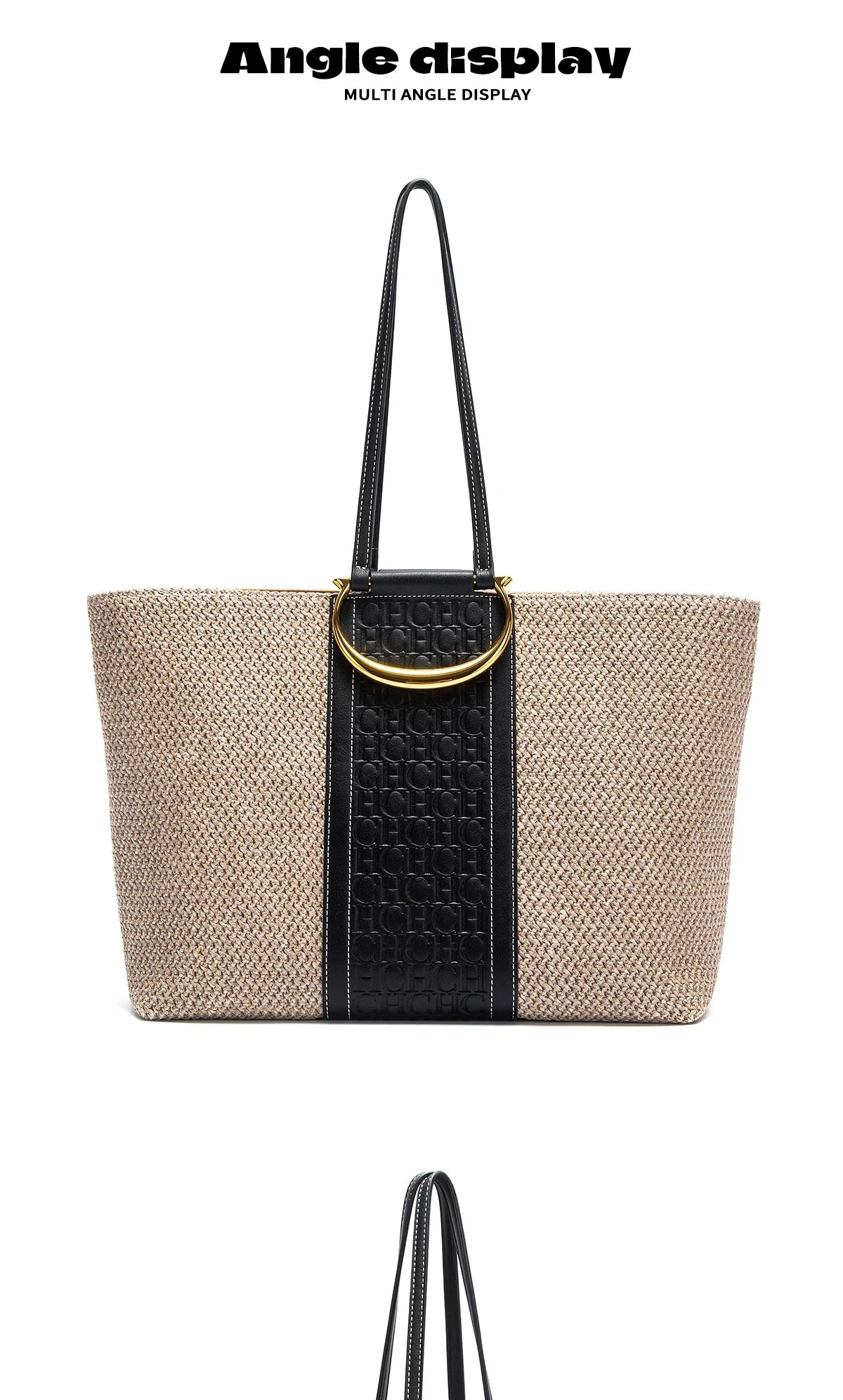 Women's Vacation Beach Bag Storage Bag Women's Tote Bag New Large Capacity Brand Grass Weaving High Quality Handbag