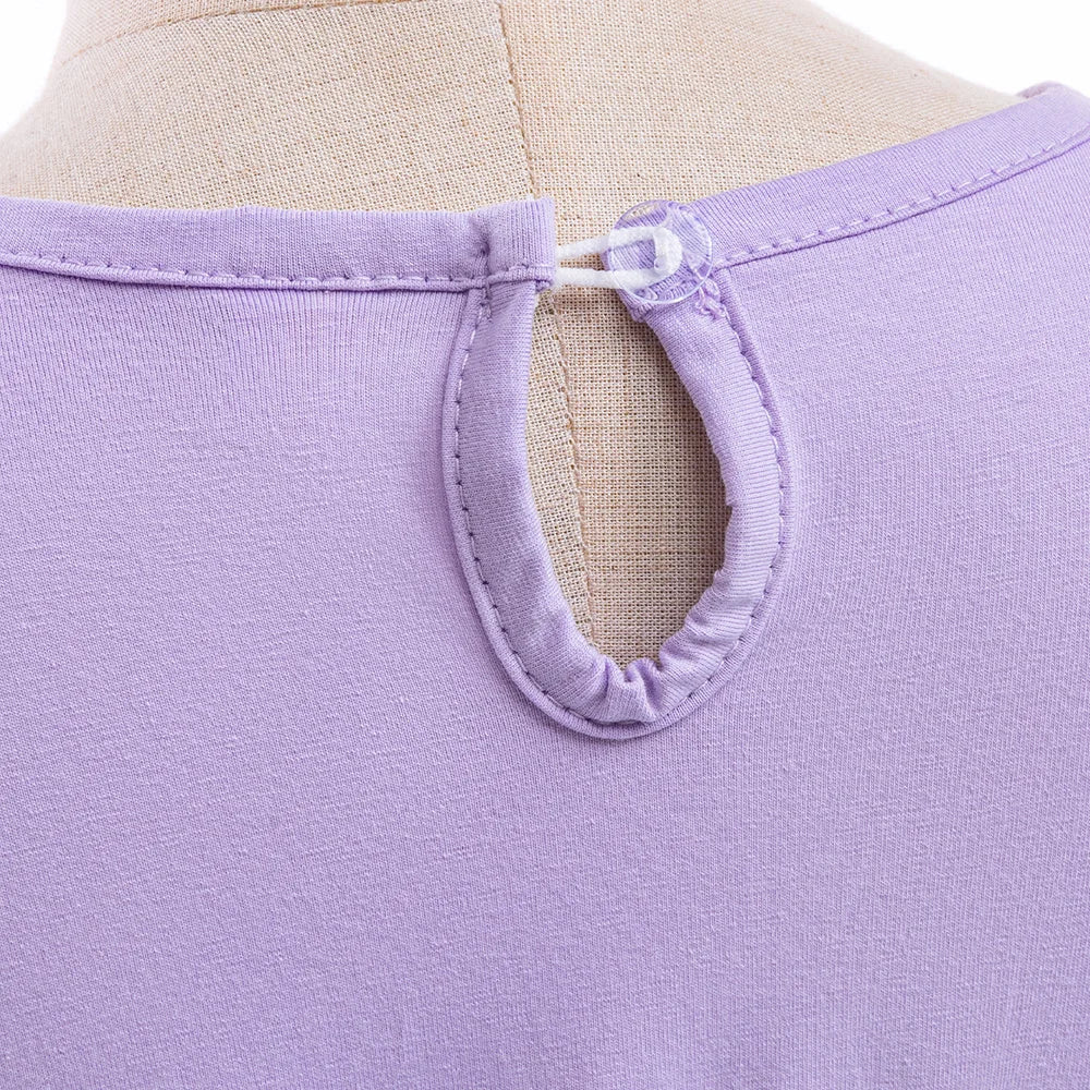 Little Mermaid Ariel Princess Costumes Young Girls Purple Dress Kids Cosplay Carnival Gown Birthday Tutu Dresses Summer New Wear