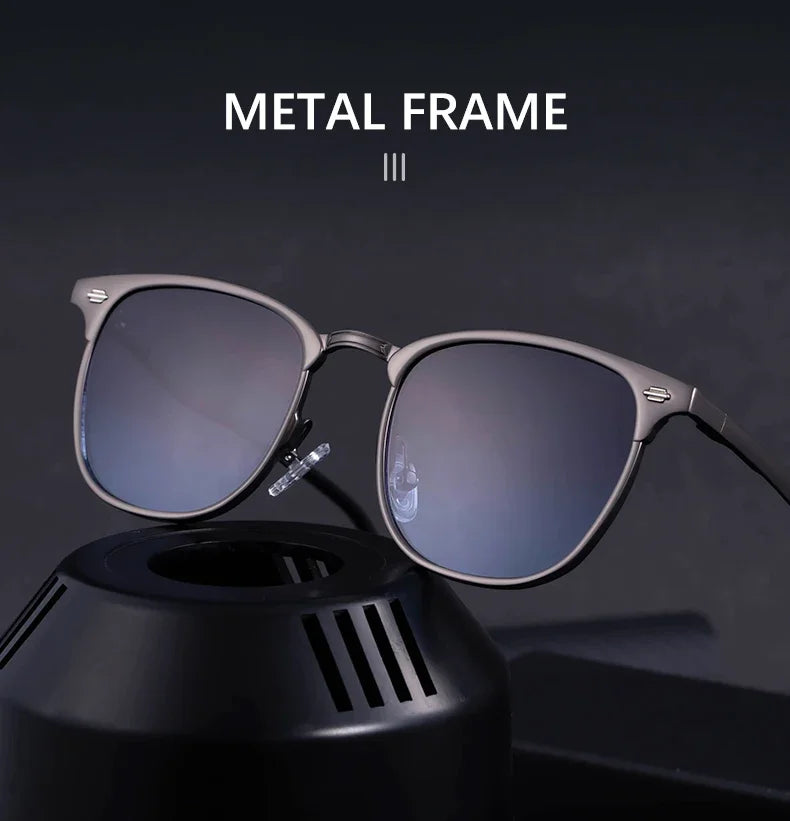 New Arriavl Square Sunglasses Men 2026 Luxury Brand Metal Frame Retro Punk Sun Glasses Male Driving Shades Vintage Eyewear UV400
