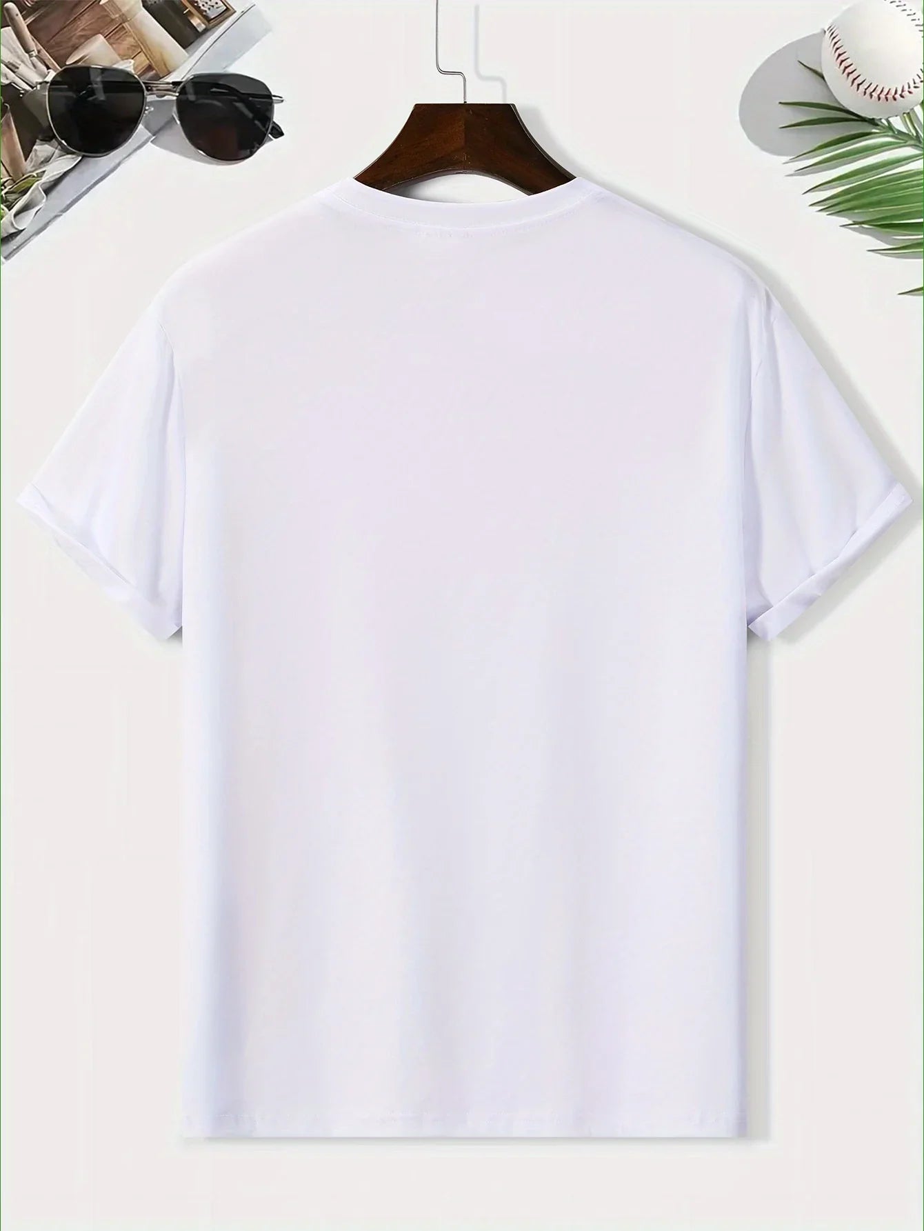 100% pure cotton men's casual loose and fashionable New York letter printed sports breathable short sleeved round neck T-shirt