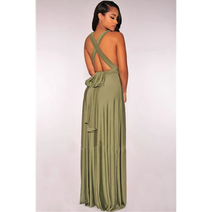 Sexy Women Multiway Wrap Convertible Boho Maxi Club Red Bandage Long Dress Party Bridesmaid Infinity Robe Longue Femme