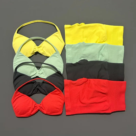 No Logo 2 Piece Impacts Gym Set Women Seamless Yoga Strappy Bra Workout Scrunch Sports Low Waist Shorts Sport Set