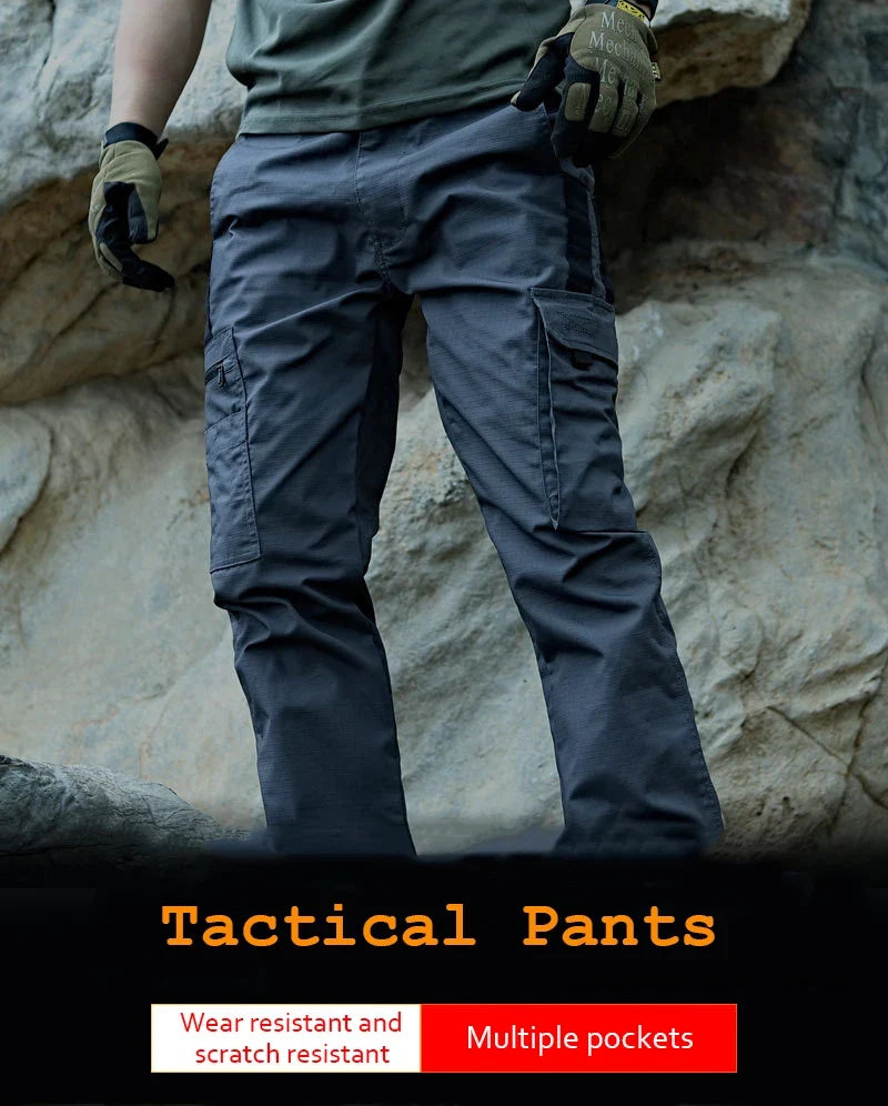Outdoor Work Tactical Pants Camouflage Cargo Trousers Waterproof Multi-pocket Wear-Resistant Outdoor Training Workwear Trousers