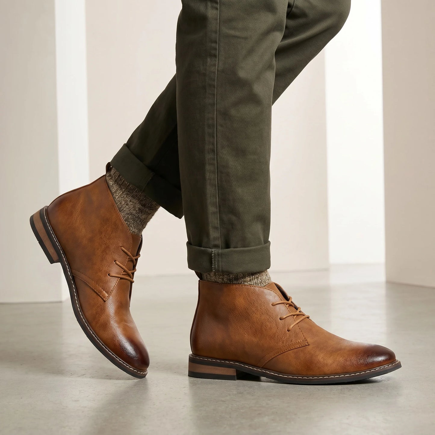 Retro Men Ankle boots Brand Plus Size Desert Boots Comfortable Leather Boots For Men