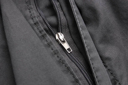 Spring Men cargo cotton pants pocket large size big 8XL 10XL 9XL 140KG loose out door casual safari style pants black 46 48 50