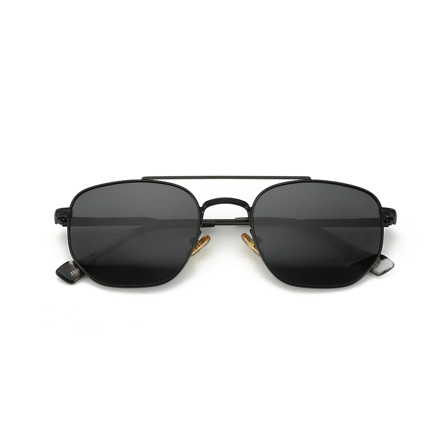 Fashion Hexagonal Geometry Polarized Sunglasses for Men Women Polygon Metal Shade Pilot Sun Glasses ZS1210