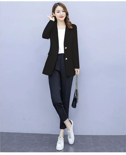 Spring Autumn Office Lady Blazer For Women 2025 Long Sleeve Slim High Quality Blazers Mujer Coats Jacket Winter Clothing Outwear