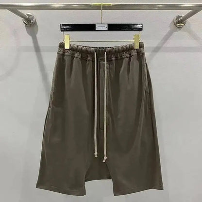 Summer New Men's Tide Y2K Original Design High Street cotton Fashion Punk Dark Casual Loose Cropped Pants Shorts Ins HK5611