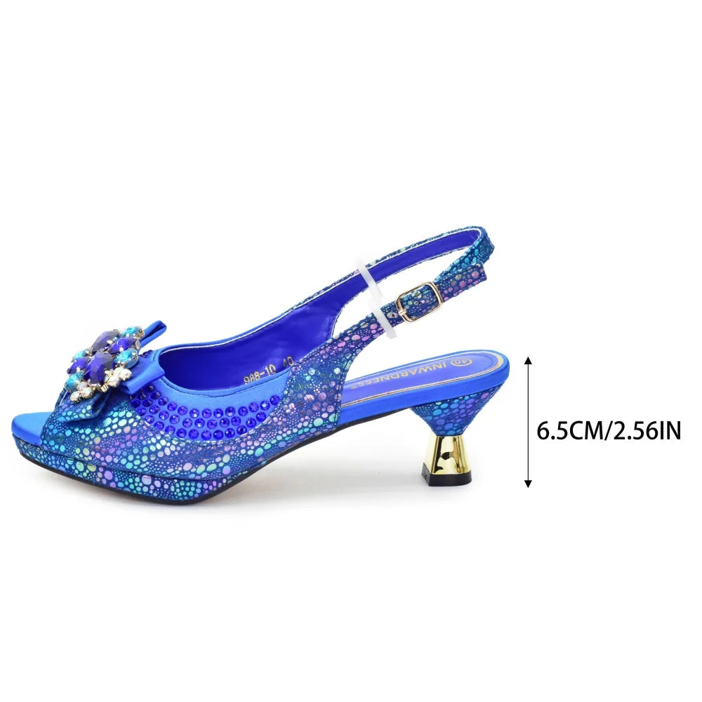 Latest Bride Shoes Designer Shoes and Bag Elegant Handbags and Medium Heel Shoes Beautiful Handmade Flowers for Wedding Party