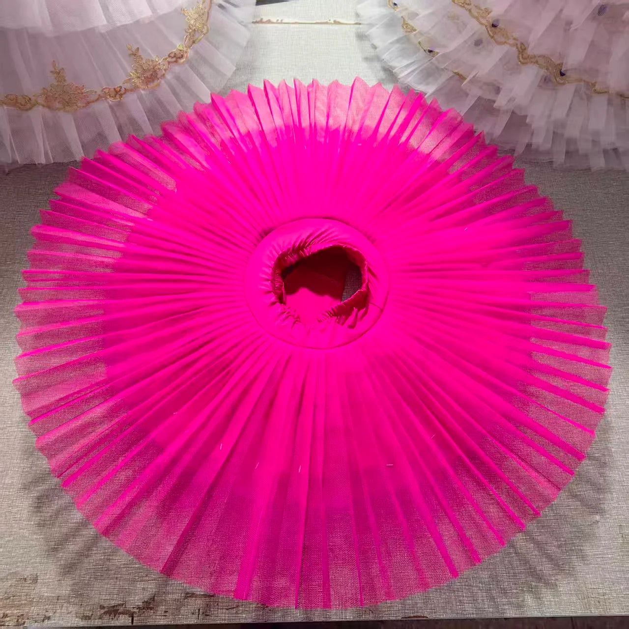 Professional Ballet Tutus Skirs For Adult Child Stiff Mesh Pancake Belly Dance Girls Practice Kids White Swan Lake