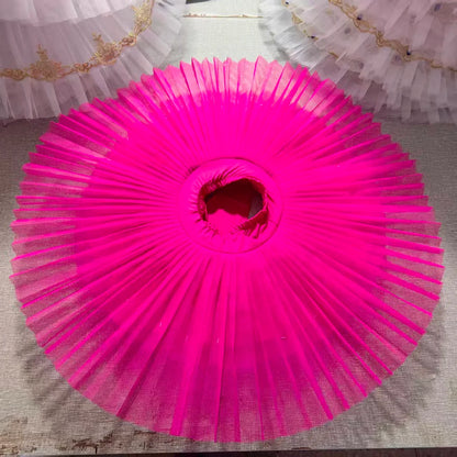 Professional Ballet Tutus Skirs For Adult Child Stiff Mesh Pancake Belly Dance Girls Practice Kids White Swan Lake
