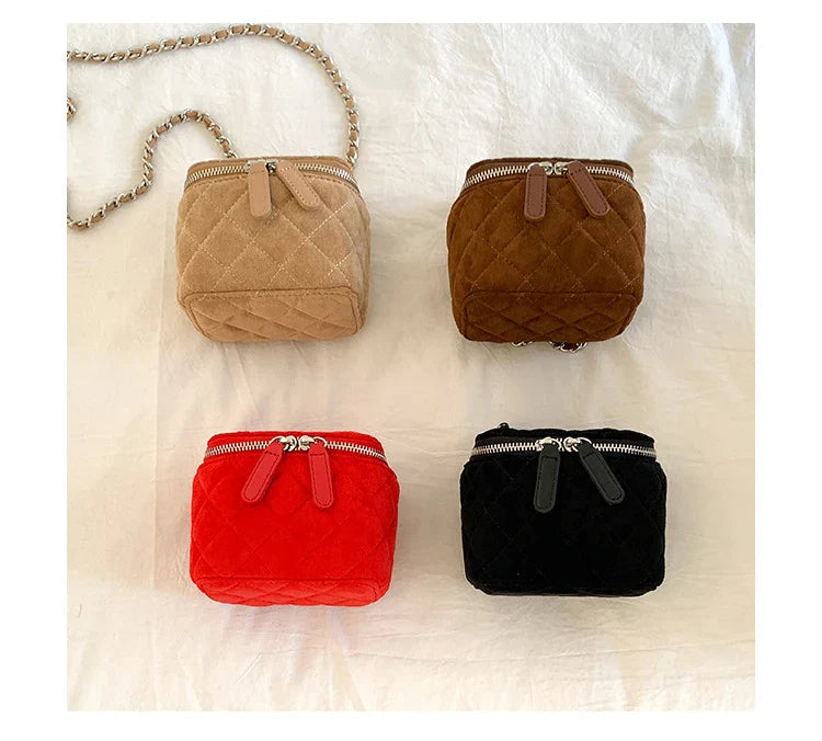 Mini Denim Crossbody Bags for Women 2026 Lingge Chains Shoulder Bag Fashion Brands Box Bag Lipstick Coins Purses and Handbags