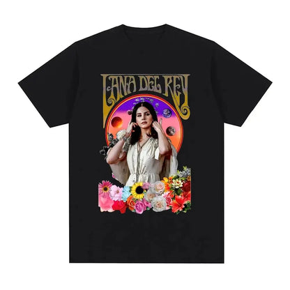 Singer Lana Del Rey Print T Shirt Women Fashion Hip Hop men's tshirts Streetwear Harajuku Short Sleeve T-Shirt Unisex summer tee