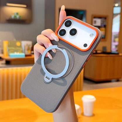funda For iPhone Air Case ELVEV Magnetic Luxury PU Leather Anti-fall with Rotatable Ring Stand Cover for iphone17 pro max كفر