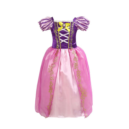 Disney Cinderella Cosplay Costume Kids Clothes for Girls Sequins Princess Dress with Floral Bow Birthday Party Ball Gown
