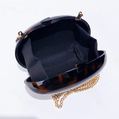 Oval Acrylic Wedding Evening Clutch Party Bag For Women Luxury Designer Handbag And Purse 2024 New In Fashion Shoulder Crossbody