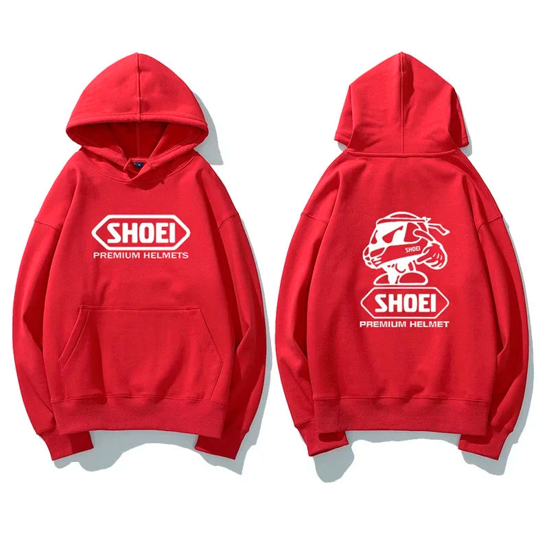 Helmet printed long sleeved Hoodie motorcycle culture autumn and winter Hoodie men high-quality clothing casual long sleeved top