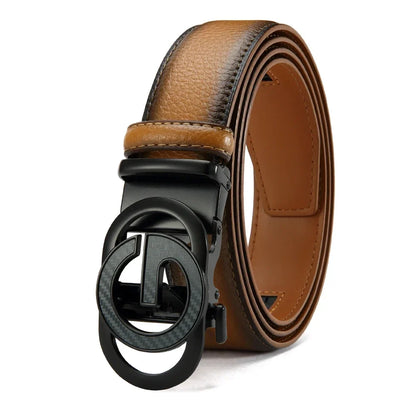 Men's Leather Belt Men's High-quality Metal Buckle Business Black Cowhide Men's Fashionable Casual Belt Women's Size