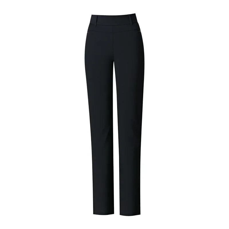 Black Women's High Waist Stretch Suit Pants, Fashion Slim Trousers, Purple Green Brown Pantalones, Asian Size M-6XL