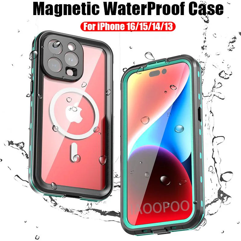 Aluminum Metal Case For iPhone 17 ProMax 16 15 14 13 12 Pro Max Plus with Magsafe Magnetic Charging Lens Glass Protector