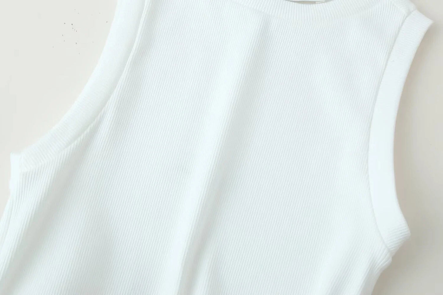 Women's Spring/Summer New Product Versatile Sleeveless Round Neck with Belt Stacked Splicing Tank Top Dress