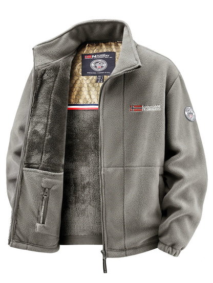 Men's Fleece Jacket, Soft and Skin-Friendly, Heat-Retaining and Wind-Resistant, Suitable for Daily Commuting, Home Leisure, Outdoor Walking, Casual Gatherings with Friends, Layering in Autumn and Winter, and Short Trips