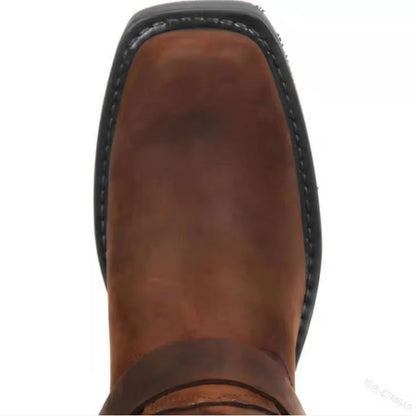 2026 Retro Men Western Boots Hand Work Cowboy Boots Male Lightweight Comfort Knight Boots Autumn Winter New Men’s Shoes Zapatos