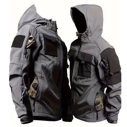 Men's Tactical Military Winter Autumn Fleece Waterproof Jackets Sports Hiking Camping Climbing Outdoor Hood Coat Hunting Combat