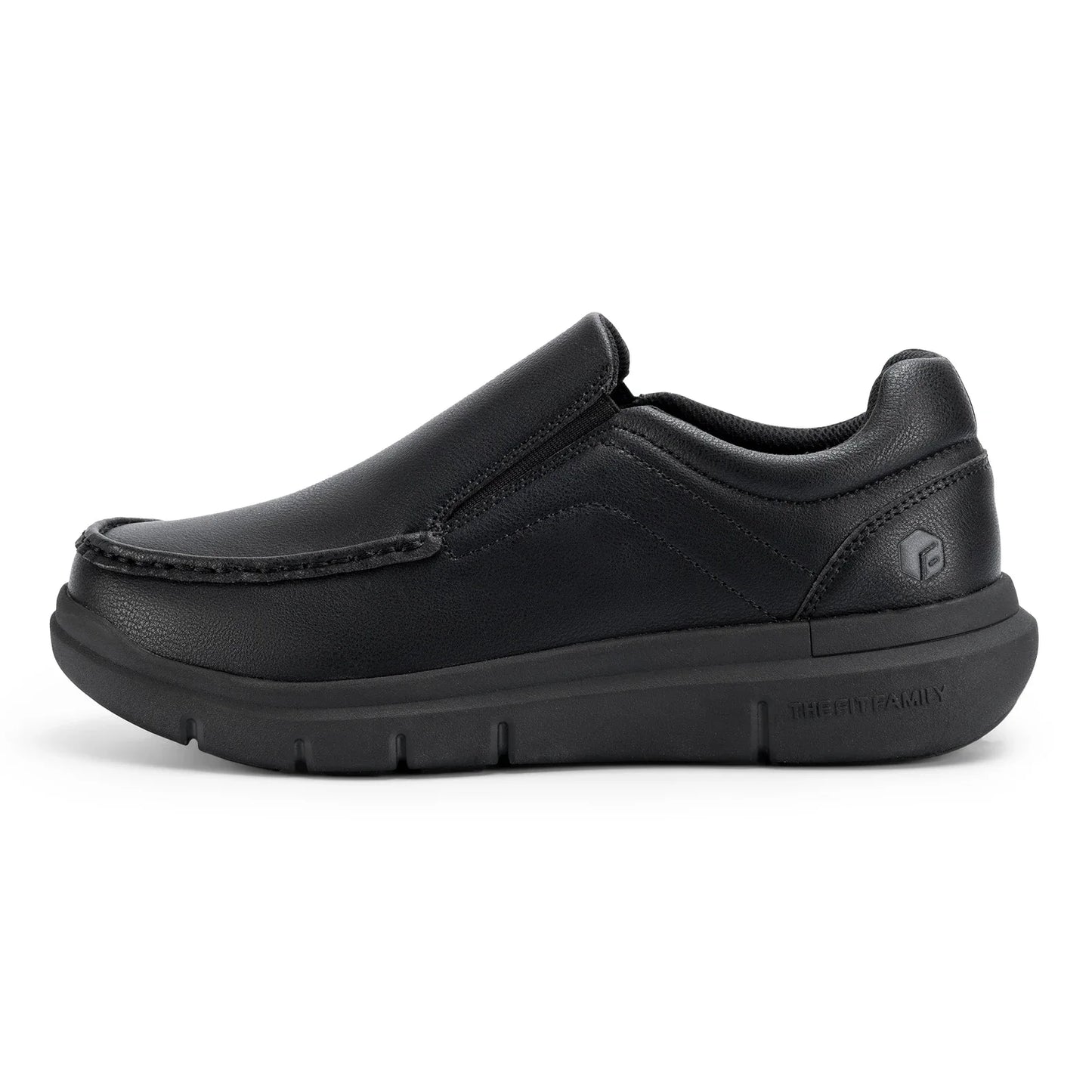 Men'S Loafers Slip-On Casual Shoes Leather Shoe Wide Width Lightweight For Swollen Feet With Arch Support Pain Relief