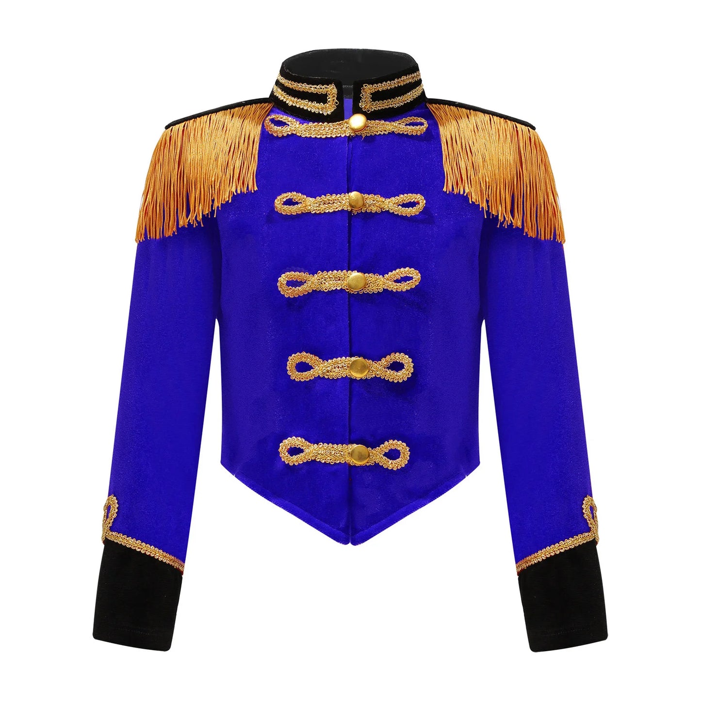 Kids Girls Boys Drum Major Costume Marching Band Uniform Ringleader Drummer Halloween Cosplay Performance Prince Costume