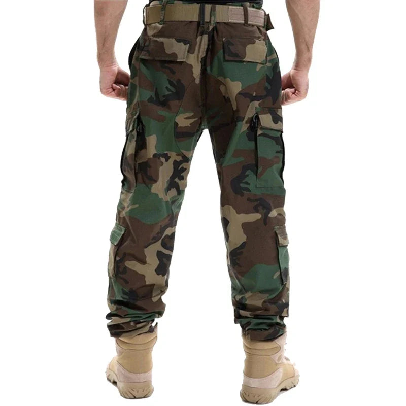 Men's Uniform Camouflage Tactical Multicam Cargo Pants Army Combat Long Trousers Fisthing Climbing Hunting Pants