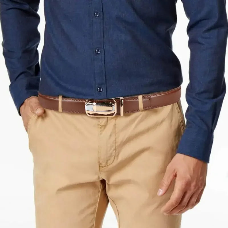 Men's Genuine Genuine Leather Belt Business Formal Belt Automatic Buckle Belt for Men Fashion Designer Belt Men