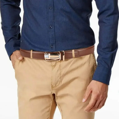 Men's Genuine Genuine Leather Belt Business Formal Belt Automatic Buckle Belt for Men Fashion Designer Belt Men