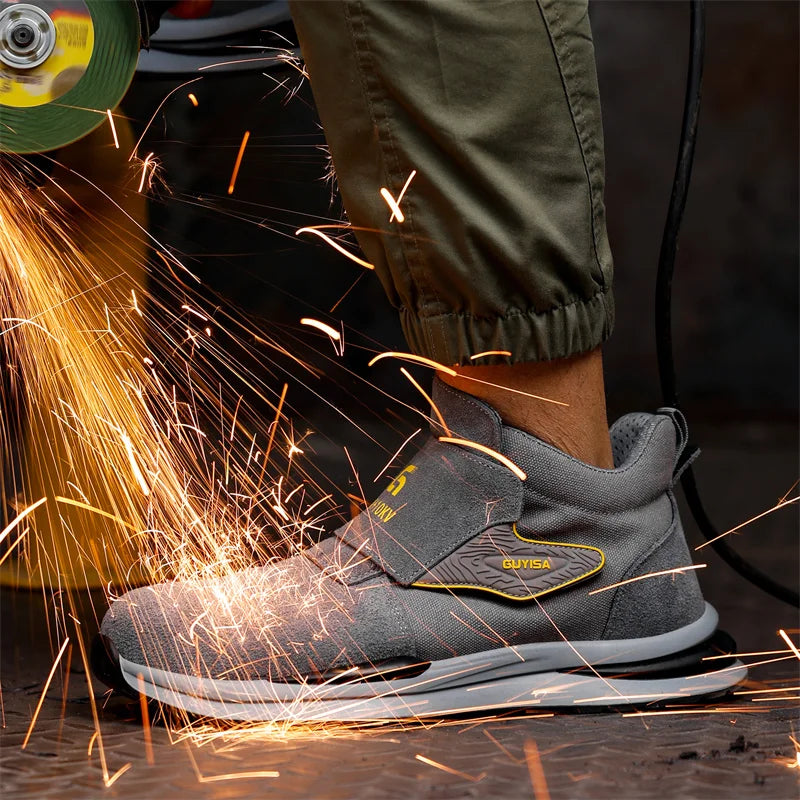 Fashion 2024 Latest 10KV Heat Resistant Welding Shoes Steel Toe Cap Men Work Safety Shoes Nail Proof Anti Smashing Sneakers
