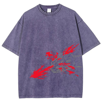 Japan Anime Jujutsu Kaisen Choso Cool Graphic T-shirt Men Casual Manga Tshirts Washed Vintage T Shirt Harajuku Male Cotton Tops