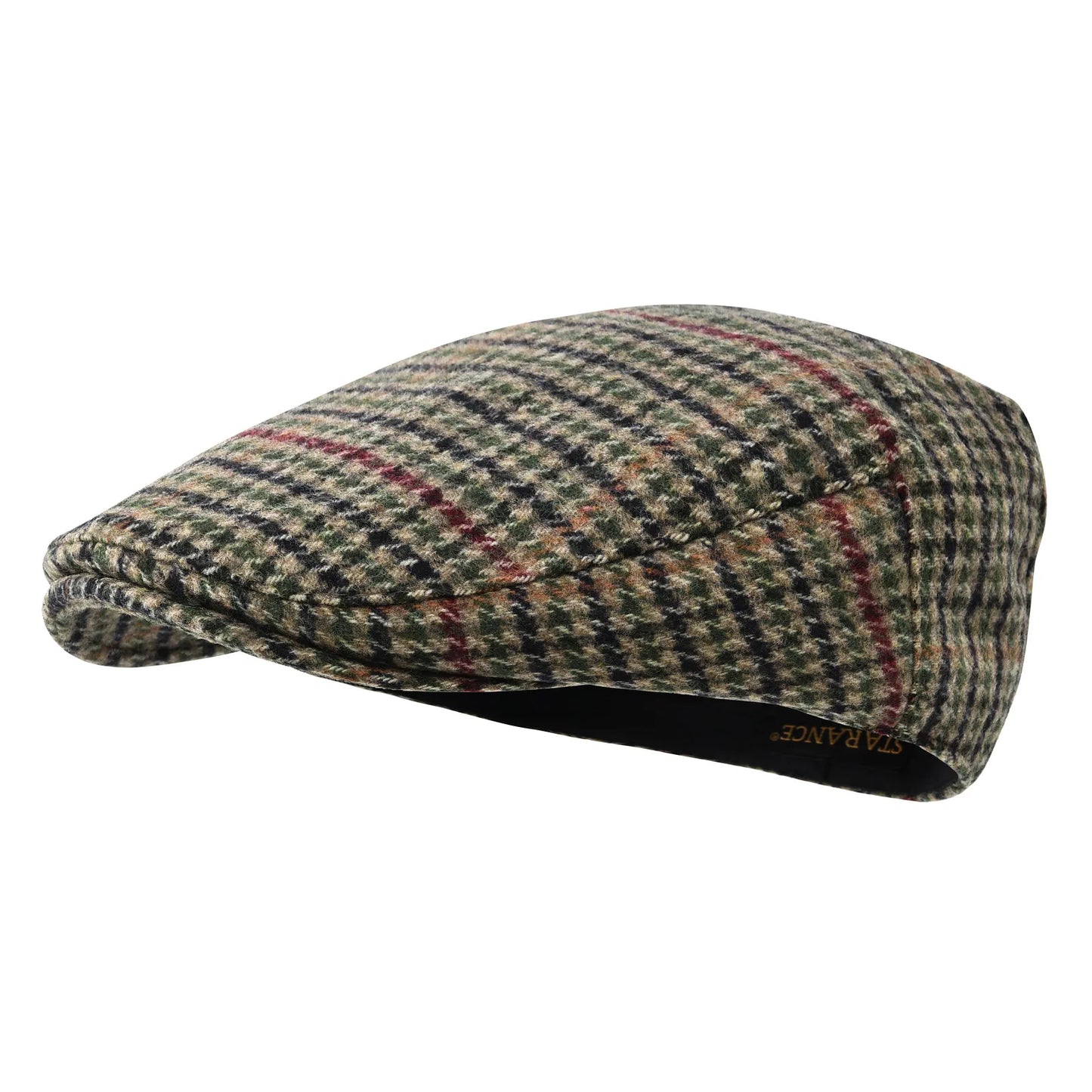 Men's Herringbone Flat Ivy Newsboy Hat Wool Blend Gatsby Cabbie Cap