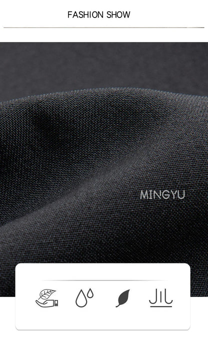 High Quality Lyocell Blend Summer Ankle Length Pants Men Business Elastic Waist Formal Suit Korean Social Work Trousers Male 40