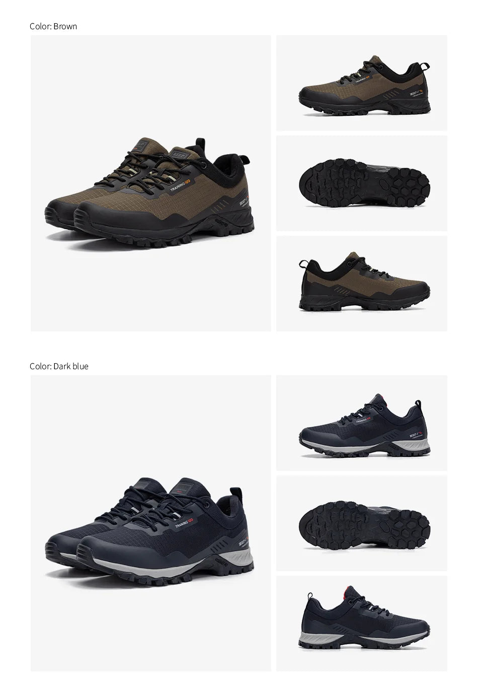 Men Hiking Shoes New Outdoor Climbing Waterproof Non-slip Wear-resistant Sneakers Male Casual Lace-Up Walking Shoes ﻿