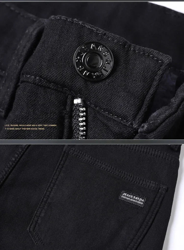 Men New Winter Classics Fleece Thick Warm Jeans Men's Loose Straight Elastic Denim Pants Casual Plush Trousers Large Size 28-40