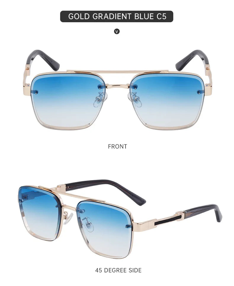 Retro Square Sunglasses For Men Sunscreen Vintage Sunglasses Women Trendy And Fashionable Fashion Glasses Gafas De Sol Hombre
