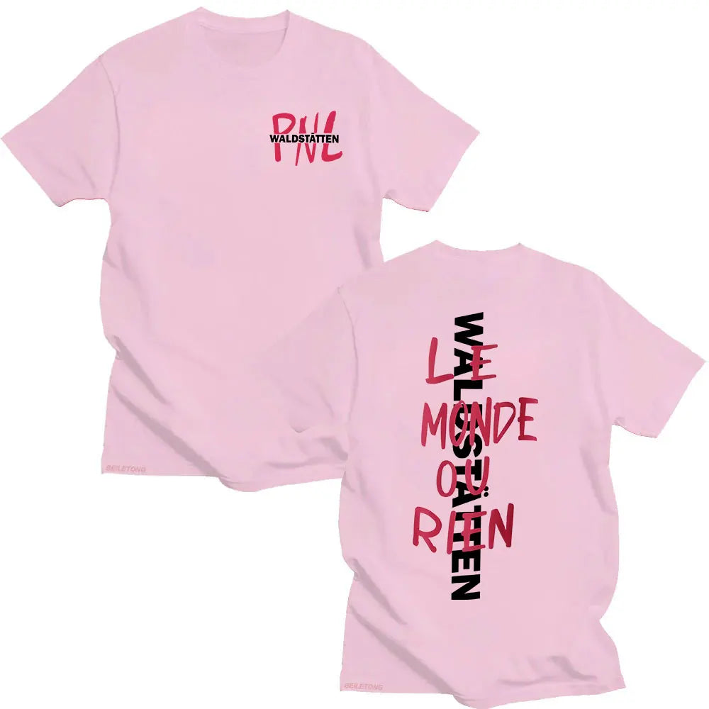 Rapper PNL Que La Famille Le Monde Chico Album T-shirt Men Women Fashion Hip Hop Short Sleeve T-shirts Cotton Casual T Shirt Top
