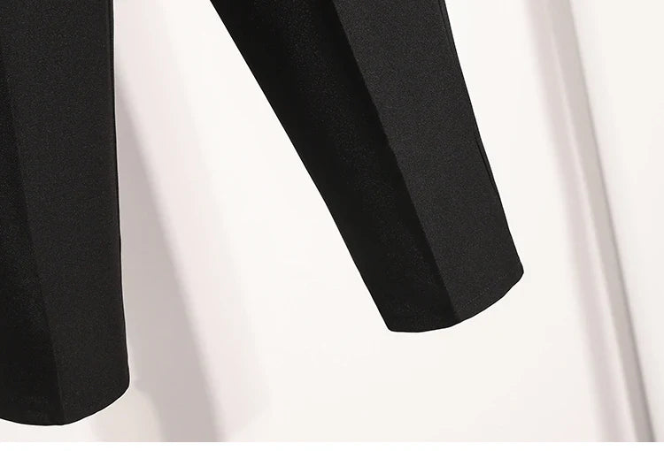 Plus Size Pants Woman 2026 Spring Autumn New Arrival High Waist Suit Pants High Quality Korean Style Straight Trousers
