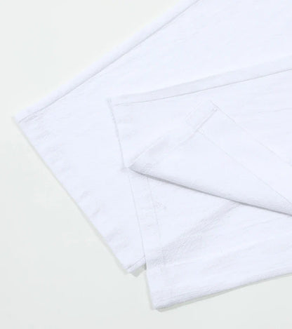 Men's Casual Cotton Linen Pants Drawstring Waist Side Button Decor Straight Leg Lightweight Breathable Summer Beach Trousers