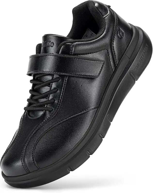 Men Wide Walking Shoes Casual Comfortable Oxford Shoe Lightweight Arch Support Non-Slip Leather Business Sneakers