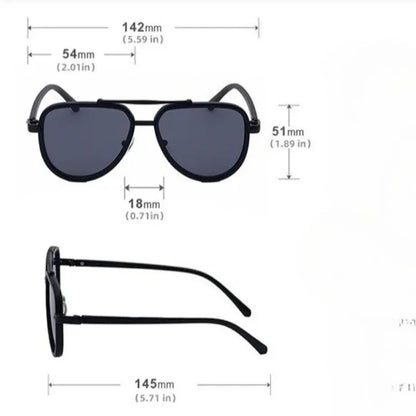 2026 New Fashion Toad Sunglasses Men Retro Trend Sun Glass Male Double Beams Shades Classic Goggle UV400 Gafas De Sol Hombre