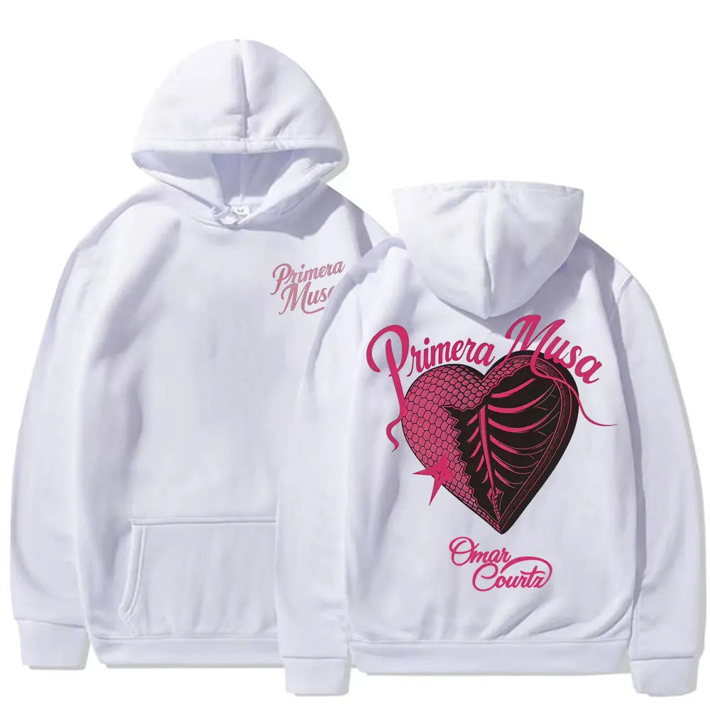 Omar Courtz Primera Musa Album 2025 Cover Hoodies Men Women Clothing Fashion Aesthetic Sweatshirts Autumn High Quality Pullovers