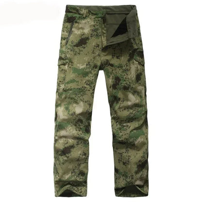 Tactical Pants Soft Shell Fleece Cargo Pants Men Hunting Pants Camouflage  Pant Casual Trousers Unisex Waterproof